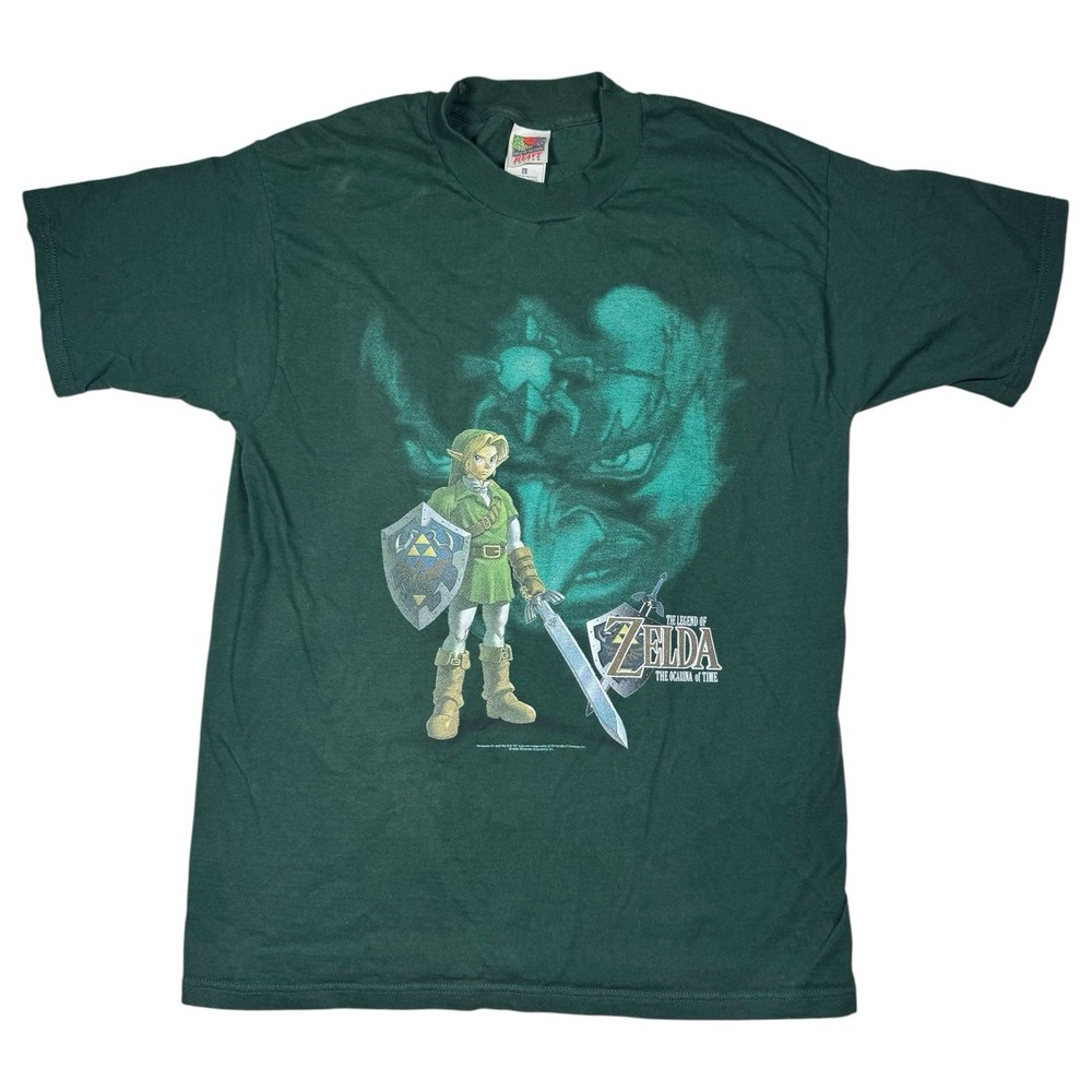 Vintage 1999 The Legend of Zelda Ocarina of Time Nintendo 64 Promo T-Shirt Sz L