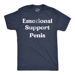 Mens Emotional Support Penis Funny T Shirts Adult Graphic Tee for Men