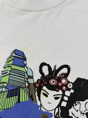 Vintage Hard Rock Cafe Hong Kong China T Shirt Size Large White Short Sleeve 90s