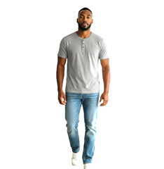 Jachs Signature Soft Touch Henley Shirt 3XL Gray Short Sleeve 3 Button NWT