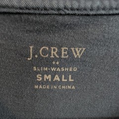J.CREW Men’s Solid Slim-Washed V-Neck Short Sleeve T-Shirt Navy Slim Fit Small