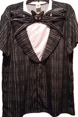 Nightmare Before Christmas Costume T Shirt Disney Novelty Tuxedo Style 3D Tee XL