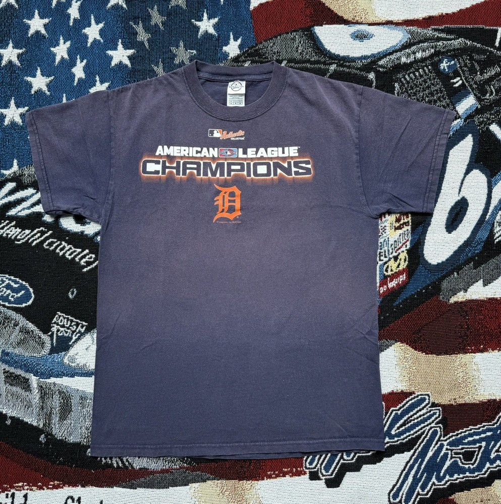 Vintage Faded 2006 Detroit Tigers American League Champions Tshirt Men’s Medium