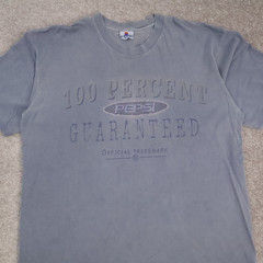 VTG 90s Y2K Pepsi 100% Guaranteed Soda Promo XL Blue Short Sleeve T-Shirt