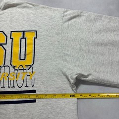 Vintage 90s Lake Superior State University LSSU Long Sleeve T-Shirt Gray XL USA