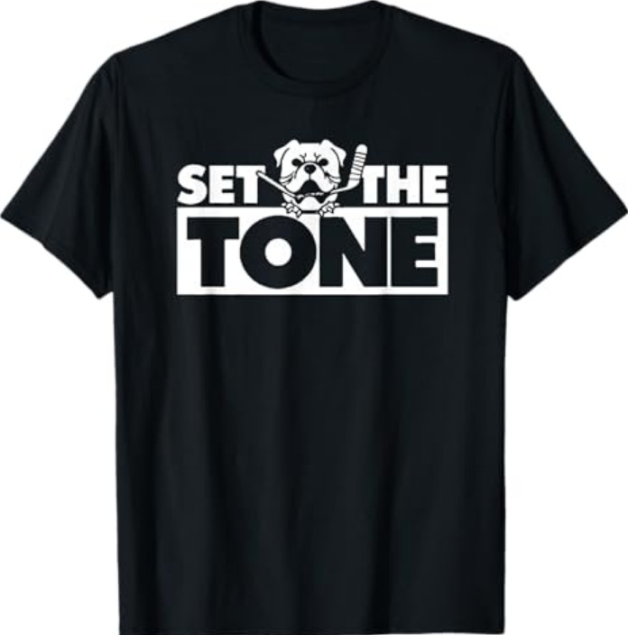 Set The Tone Bulldog Hockey Grit Graphic T-Shirt