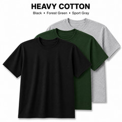 Gildan Heavy Cotton 5000 T-Shirt 3 & 5 Pack Men’s Fashion Color Cotton Tee S-5XL
