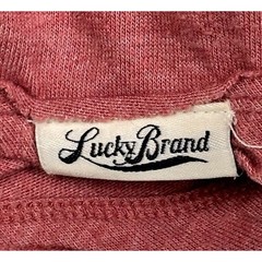 Lucky Brand Mens Short Sleeve Henley T-Shirt Faded Red Heathered Size L 80318