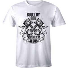 Built By God Powered By Jesus Shirt Religious Christian Men’s T-shirt Tee