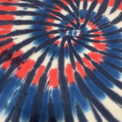 Spiral Tie Dye T-Shirt Red White Blue USA Adult Medium Patriotic Independence