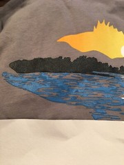 Reel Life New Men’s Size M Crew Neck Short Sleeve D. Grey Graphic Fishing Shirt