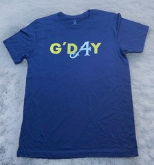 Extracurricular 4 Aces Golf T-Shirt NEW G’Day Australia Large Made USA Aussie L