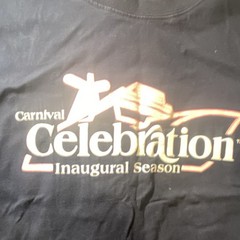 Carnival Celebration Inaugural Season Men’s 3XL Cotton Graphic Navy T-Shirt