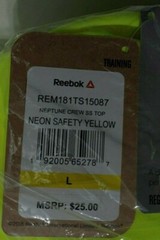 Reebok Neptune Crewneck Shirt Gym Exercise Neon Yellow Men’s Medium-Large