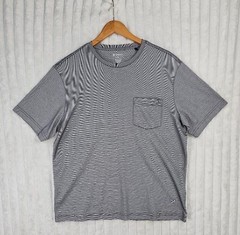 Cremieux Pima Cotton Polyester Blend Grey Short Sleeve Front Pocket T-Shirt M