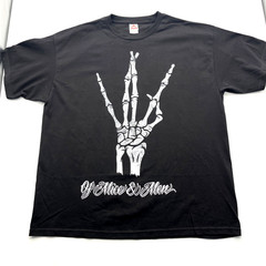 Of Mice & Men Skeleton Hand CA Metalcore Band Black T-Shirt 2XL Deadstock NEW!