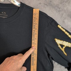 Armani Exchange Shirt Adult Large Graphic Gold Logo Classic Designer Casual SS