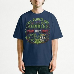 All Plants Are Edible Mushrooms T-Shirt Skull Poisonous Plants Graphic Tee