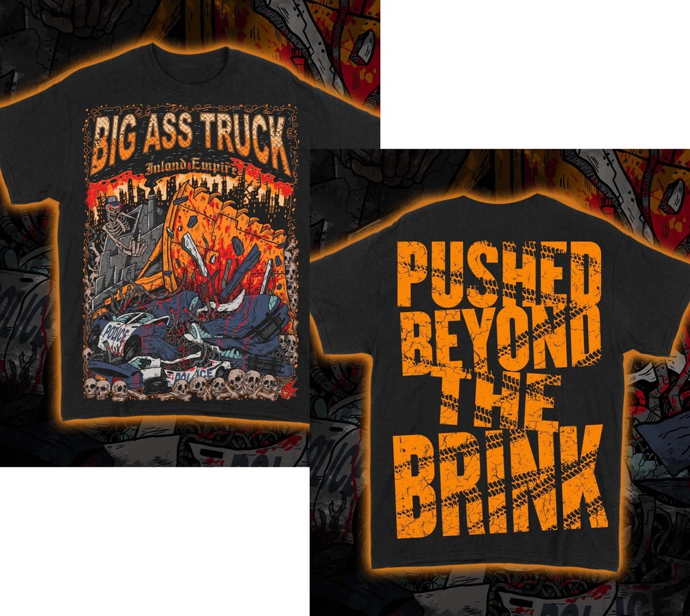 Big Ass Truck Pushed Beyond The Brink 2-Sided Vans Warped Tour T-Shirt