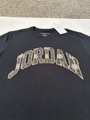 Nike Air Jordan Shirt MJ All Over Print Black Large Short Sleeve New With Tag