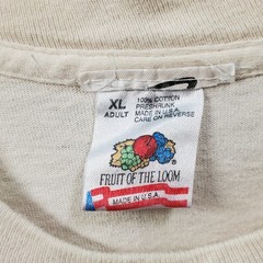 Vintage 80s Native Americans on Buffalo Beige Tshirt Fruit of the Loom Size XL