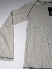 Distortion thermal Mens small long sleeve thermal shirt New with tags khaki/tan
