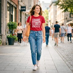 Straight Outta Funny T-shirt – Custom Printed Text | Musical Movie Inspired Tee