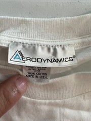 VTG Aerodynamics Dance Single Stitch Art Tee Drawstring Shirt White One Size