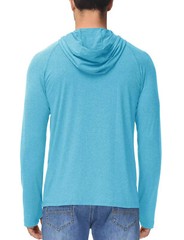 Men’s UPF 50+ Sun T-Shirts Hooded Long Sleeve UV Protection Workout Fishing Tops