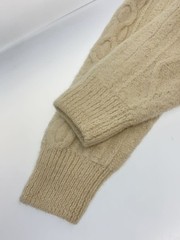 Other Brands 90s Knit Sweater (Thick) M Alpaca White Solid Color
