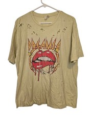 Def Leppard Band Graphic Print T-Shirt Men’s M Crew Neck Short Sleeve Vintage