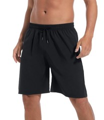 Kinglaman 5 Pack Mens Athletic Gym Workout Medium, 3 Black 1 Blue 1 Gray