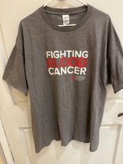 Fighting Blood Cancer – Leukemia & Lymphoma Society Awareness 2XL Gray T-Shirt