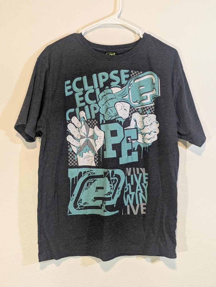 Planet Eclipse Vibe Graphic T-Shirt Dark Marl Gray Men’s XL Paintball