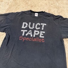 Vintage Duct Tape Specialist T-Shirt Men’s Size 2XL Black Novelty Funny Faded