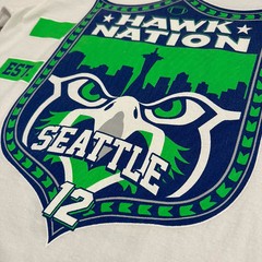 Shaka Wear Super Max Heavy T-Shirt Large Seattle Seahawks White