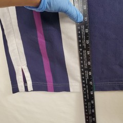 Knights of Round Table Blue Purple Green White Striped VTG Medium TShirt Shirt