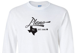Plano Texas State T-Shirt Long Sleeve Graphic Tees Unisex Apparel Design