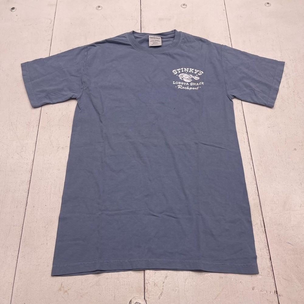 ComfortWash Stinky’s Lobsta Shack Shirt Mens Small Blue Lobster Graphic Tee