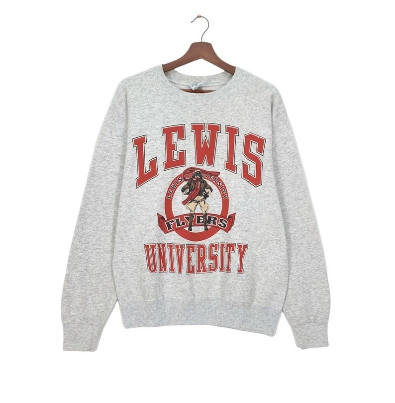 Rare Vintage 1990s Galt Sand University Lewis Flyers Crewneck Sweatshirt