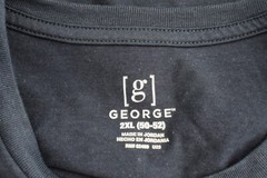 Men’s George T-Shirt Crewneck Short Sleeve Tee 2XLARGE Dark Navy NEW