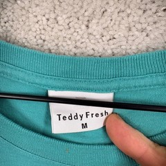 Teddy Fresh T Shirt Adult Size Medium Blue Short Sleeve Earth Day Cotton Graphic
