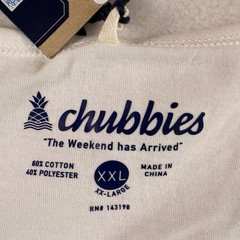 Chubbies Mens XXL White Graphic Tank Top Tiger Hammock Tropical Palm Tree 2XL