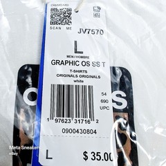 Adidas L Men’s T Shirt White Oversized Retro Leopard Trefoil Graphic Cotton NWT