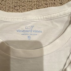 Vineyard Vines Kids XL White Long Sleeve Pocket Whale St. Patrick’s Tee
