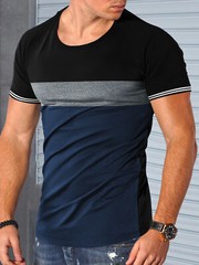 Men’s Short Sleeve T-Shirt Classic Casual Slim Round Neck Shirts
