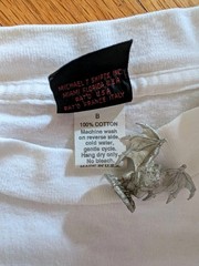Diamond Dust White Branson USA Music Graphic Crew Neck T-Shirt Size L