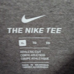 NWT Nike The Nike Tee Men’s Gray Logo Crew Neck Short Sleeve XL