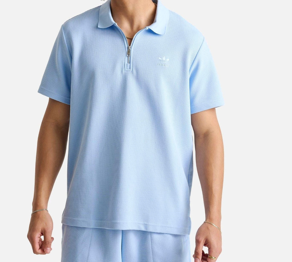 NEW MEN’S ADIDAS ORIGINALS WAFFLE TREFOIL POLO SHIRT ~SIZE 2XL #IG22