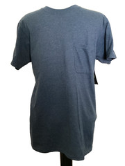 ATHLETIC WORKS Breathable Navy Blue Short Sleeve Crew Neck Pocket T-Shirt Sz M*